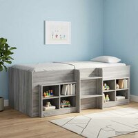 Kinder Hoogslaper Grijs Sonoma 75 x 190 cm Bewerkt hout 3