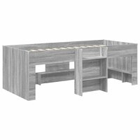 Kinder Hoogslaper Grijs Sonoma 75 x 190 cm Bewerkt hout 4