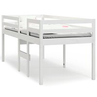 Hoogslaper massief grenenhout wit 80x200 cm 2