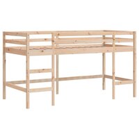 Kinderhoogslaper met tunnel 90x190 cm grenenhout wit en zwart 6
