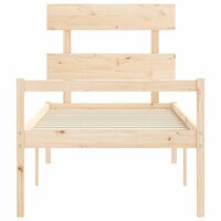 Seniorenbed met hoofdbord massief hout 6