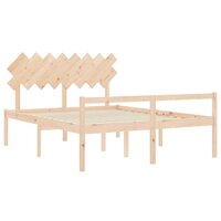 Seniorenbed met hoofdbord massief hout 160x200 cm 5
