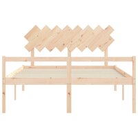 Seniorenbed met hoofdbord massief hout 160x200 cm 6