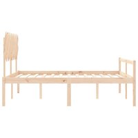 Seniorenbed met hoofdbord massief hout 160x200 cm 7