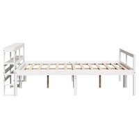 Seniorenbed met hoofdbord massief grenenhout wit 120x200 cm 5