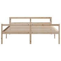 Seniorenbed met hoofdbord massief grenenhout 200x200 cm 4
