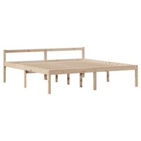 Seniorenbed met hoofdbord massief grenenhout 200x200 cm 7