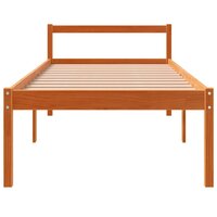 Seniorenbed massief grenenhout wasbruin 75x190 cm 4