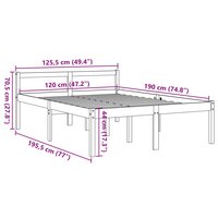 Seniorenbed massief grenenhout wasbruin 120x190 cm 9
