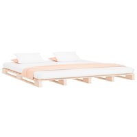 Palletbed massief grenenhout 200x200 cm 3