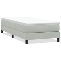 Boxspringbed zonder matras 80x210 cm fluweel lichtgrijs 2