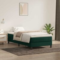 Boxspring zonder matras fluweel donkergroen 80x210 cm 4