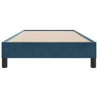 Boxspring zonder matras fluweel donkerblauw 90x210 cm 5