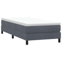 Boxspring zonder matras fluweel donkergrijs 100x220 cm 3