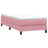 Boxspring zonder matras fluweel roze 100x220 cm 3