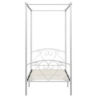 Hemelbedframe metaal wit 90x200 cm  3
