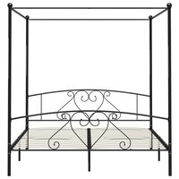 Hemelbedframe metaal zwart 200x200 cm  3