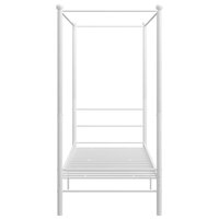 Hemelbedframe metaal wit 100x200 cm 3
