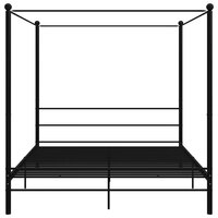 Hemelbedframe metaal zwart 200x200 cm  3