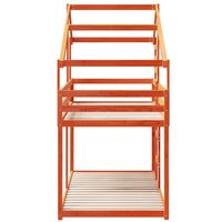 Stapelbed met dak massief grenenhout wasbruin 90x190 cm 5