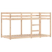 Stapelbed met gordijnen 90x200 cm grenenhout wit en zwart 8