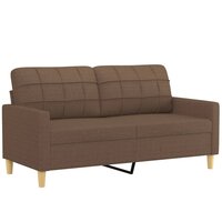 2-delige Loungeset met kussens stof bruin 4