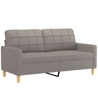 2-delige Loungeset met kussens stof taupe 4