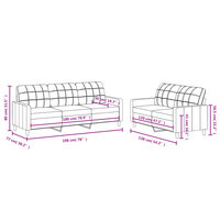 2-delige Loungeset met kussens stof lichtgeel 6