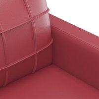 2-delige Loungeset met kussens kunstleer wijnrood 5