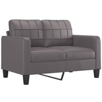 2-delige Loungeset met kussens kunstleer grijs 3