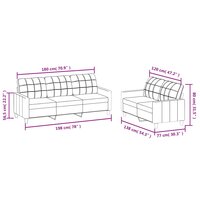 2-delige Loungeset met kussens kunstleer grijs 7