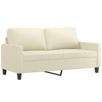2-delige Loungeset met kussens kunstleer cr&amp;egrave;me 4