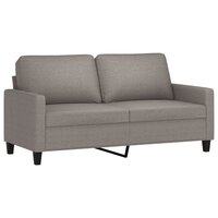 2-delige Loungeset met kussens stof taupe 4