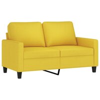 2-delige Loungeset met kussens stof lichtgeel 3