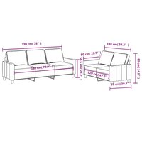 2-delige Loungeset met kussens stof lichtgeel 6