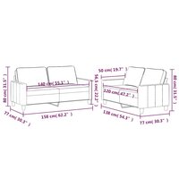2-delige Loungeset met kussens fluweel geel 6