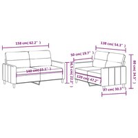 2-delige Loungeset met kussens stof lichtgeel 6