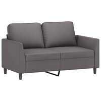 2-delige Loungeset met kussens kunstleer grijs 3