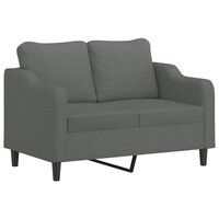 2-delige Loungeset met kussens stof donkergrijs 3