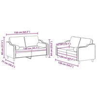 2-delige Loungeset met kussens stof wijnrood 8