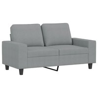 2-delige Loungeset stof lichtgrijs 3