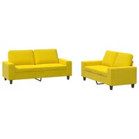 2-delige Loungeset stof lichtgeel 2