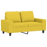 2-delige Loungeset stof lichtgeel 3