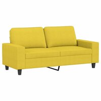 2-delige Loungeset stof lichtgeel 4