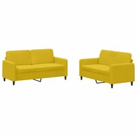 2-delige Loungeset fluweel geel 2