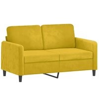 2-delige Loungeset fluweel geel 3