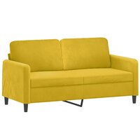 2-delige Loungeset fluweel geel 4