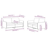 2-delige Loungeset fluweel geel 7