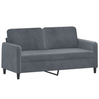 2-delige Loungeset met kussens fluweel donkergrijs 4