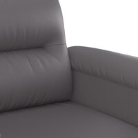 2-delige Loungeset met kussens kunstleer grijs 5